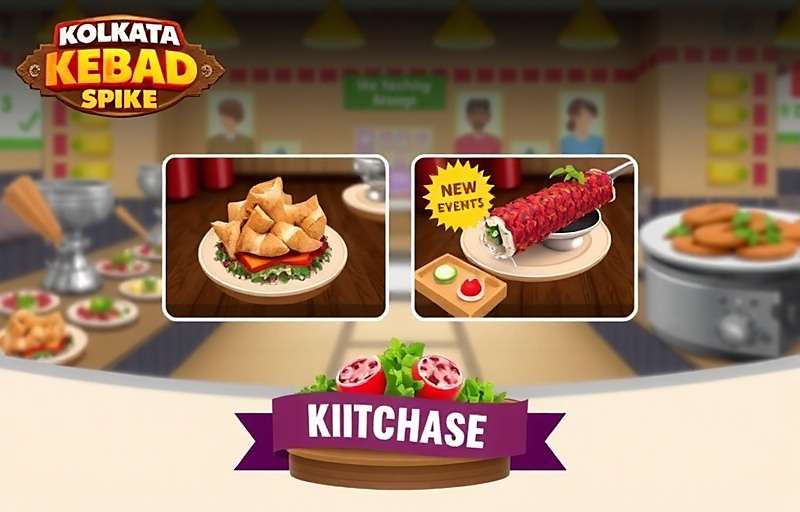 Kolkata Kebab Spike new features showcase including multiplayer kitchen mode and catering events with Kolkata Kebab Spike watermark